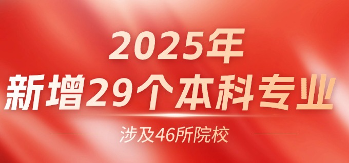 斯拓教育：2025年新增29个本科专业，涉及46所院校！